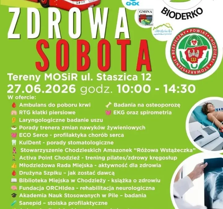 Zdrowa Sobota w Chodzieży – wydarzenie promujące zdrowy styl życia już 27 czerwca