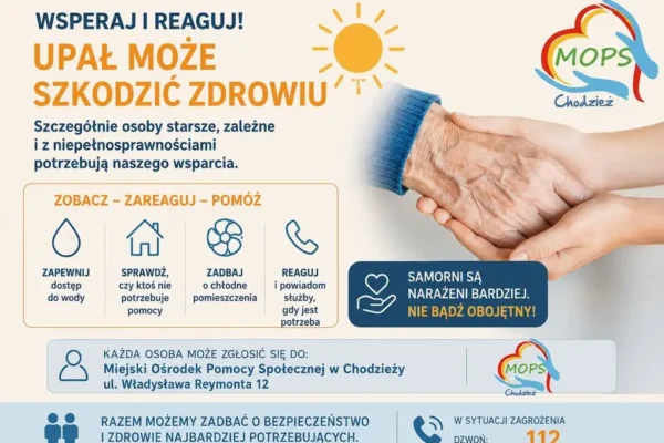 Upał zagraża seniorom i osobom samotnym – reagujmy!