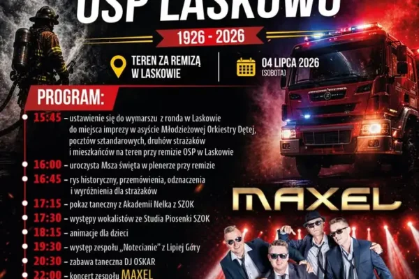 100-lecie OSP Laskowo – zaproszenie na sobotnie obchody