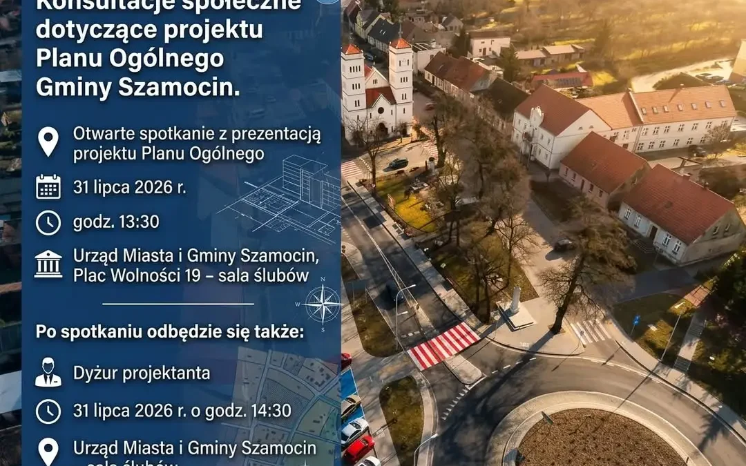 Konsultacje społeczne Planu Ogólnego Gminy Szamocin – mieszkańcy mają głos