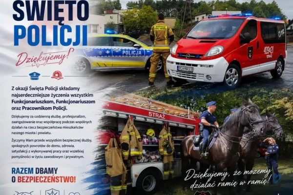 Święto Policjanta 2026 – życzenia od OSP Chodzież
