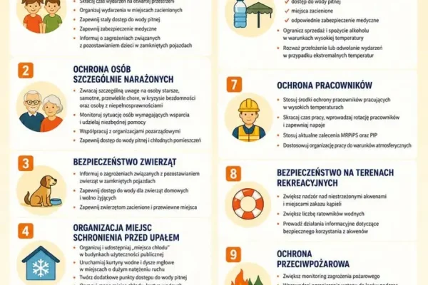 Fala upałów – apel o bezpieczeństwo i wzajemną pomoc