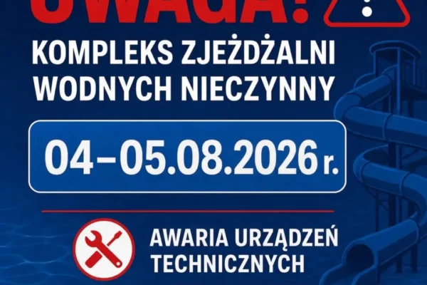 Awaria na basenach w Margoninie: zjeżdżalnie nieczynne do 5 sierpnia