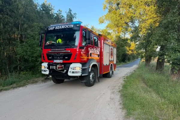 Fałszywy alarm o pożarze lasu w Zacharzynie – interweniowały trzy zastępy straży