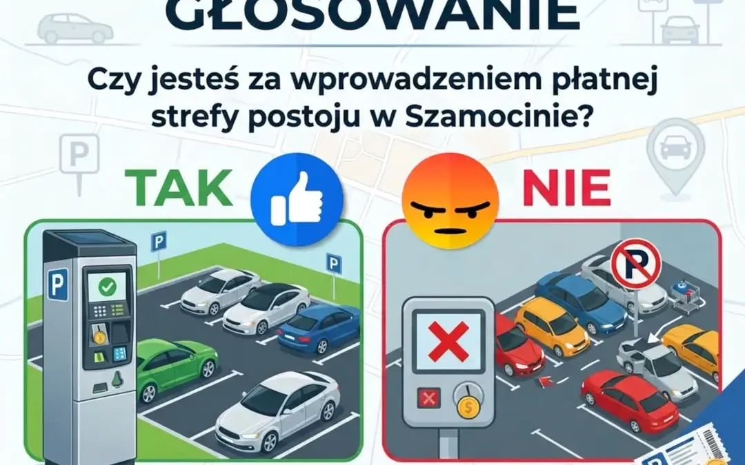 Konsultacje społeczne w Szamocinie: mieszkańcy zdecydują o płatnej strefie parkowania