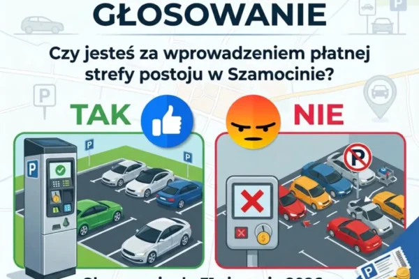 Konsultacje społeczne w Szamocinie: mieszkańcy zdecydują o płatnej strefie parkowania