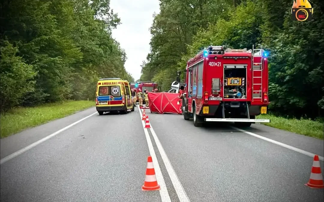 Tragiczny wypadek na DK 11 w Kąkolewicach. Nie żyje jedna osoba