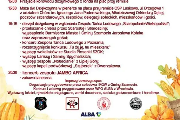 Dożynki Gminno-Parafialne w Laskowie – święto plonów 29 sierpnia