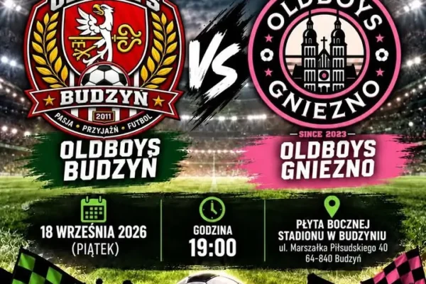 Mecz towarzyski Oldboys Budzyń – Oldboys Gniezno już w piątek 18 września