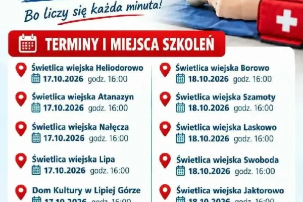 Gmina Szamocin organizuje dodatkowe szkolenia z pierwszej pomocy