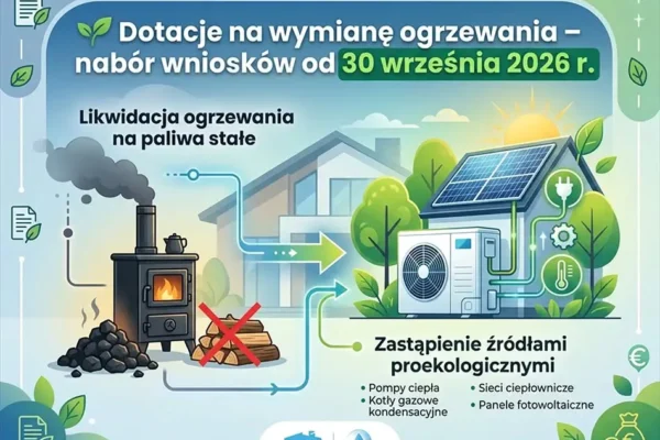 Dotacje na wymianę ogrzewania w Margoninie – nabór wniosków od 30 września