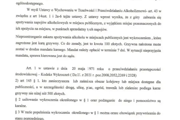 Policja w Budzyniu ostrzega: alkohol i śmieci przy Żabce na os. Wierzbowym