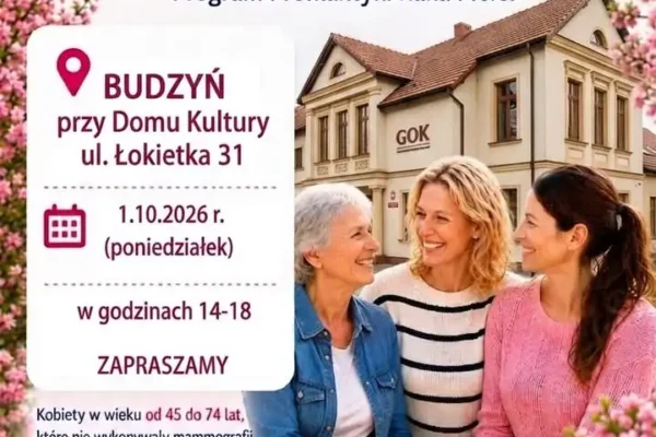 Bezpłatna mammografia w Budzyniu – 1 października 2026