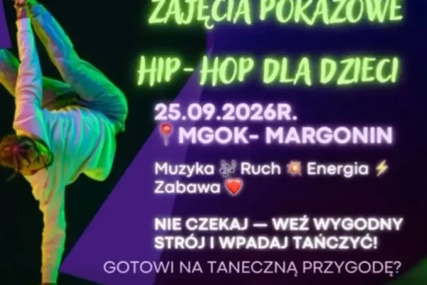 Hip-hop dla dzieci – zajęcia pokazowe w MGOK Margonin już 25 września