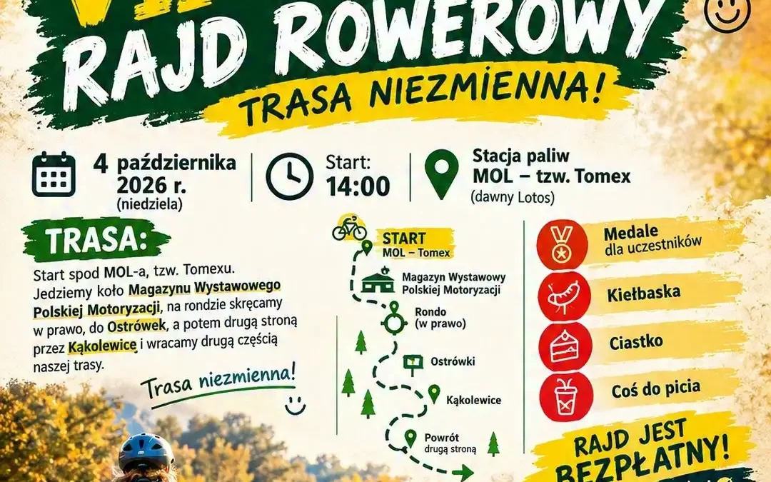 VII Rodzinny Rajd Rowerowy z OSP Budzyń – 4 października 2026