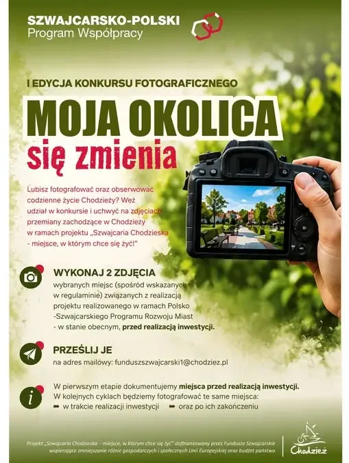 Konkurs fotograficzny „Moja okolica się zmienia” – pokaż, jak zmienia się Chodzież