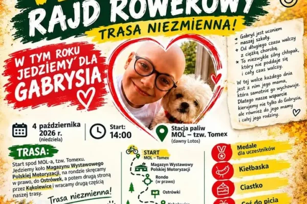 Rajd rowerowy w Gminie Budzyń – jedź i pomóż Gabrysiowi