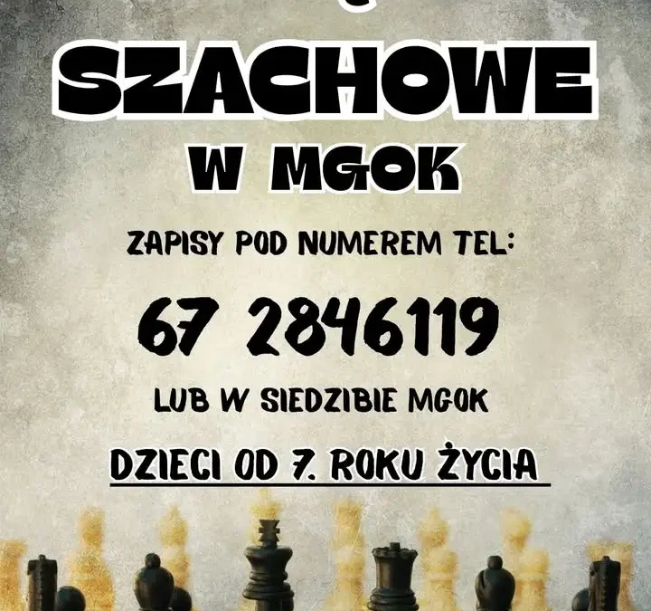 Zajęcia szachowe w Miejsko-Gminnym Ośrodku Kultury – zapisy od listopada