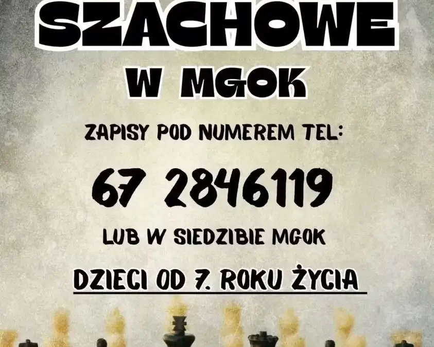 Zajęcia szachowe w Miejsko-Gminnym Ośrodku Kultury – zapisy od listopada