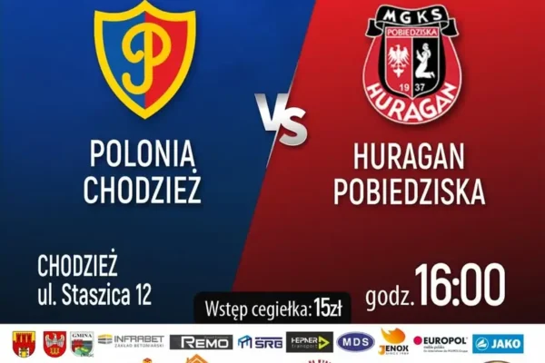 Polonia Chodzież zagra z Huraganem Pobiedziska. Sobotni mecz przy Staszica