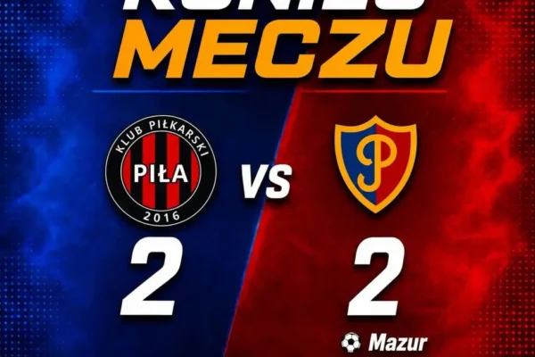Juniorzy Polonii Chodzież z remisem w Pile. Dwa gole Wiktora Mazura