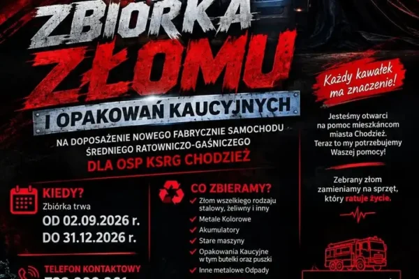 OSP Chodzież zbiera złom na doposażenie nowego wozu ratowniczo-gaśniczego
