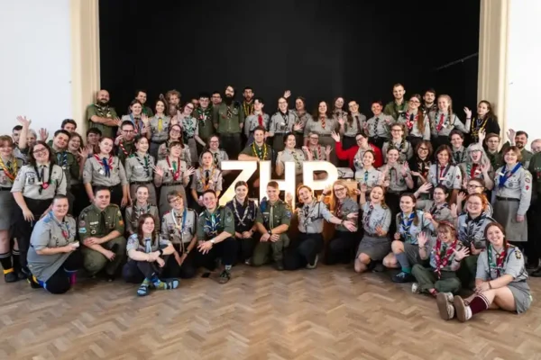 Drużynowa z Chodzieży na biwaku przygotowawczym przed Światowym Jamboree Skautowym