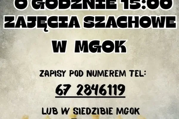 Szachowe wtorki w MGOK Margonin – ruszają zapisy na nowy cykl zajęć