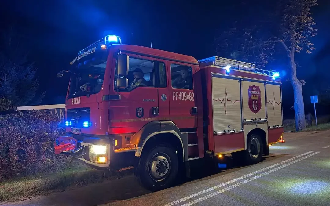 Nagłe zatrzymanie krążenia w Szamocinie – akcja OSP i ZRM
