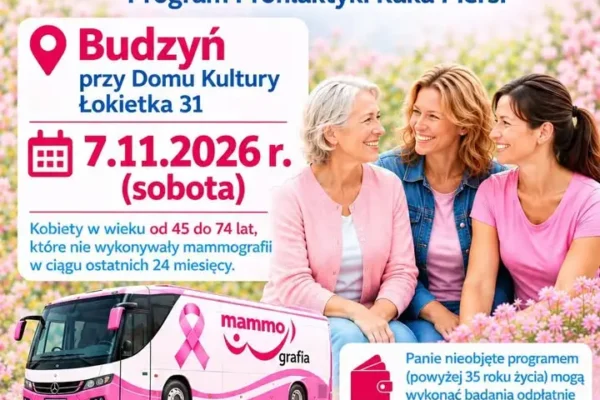 Mammobus w Budzyniu – bezpłatne badania piersi już 7 listopada
